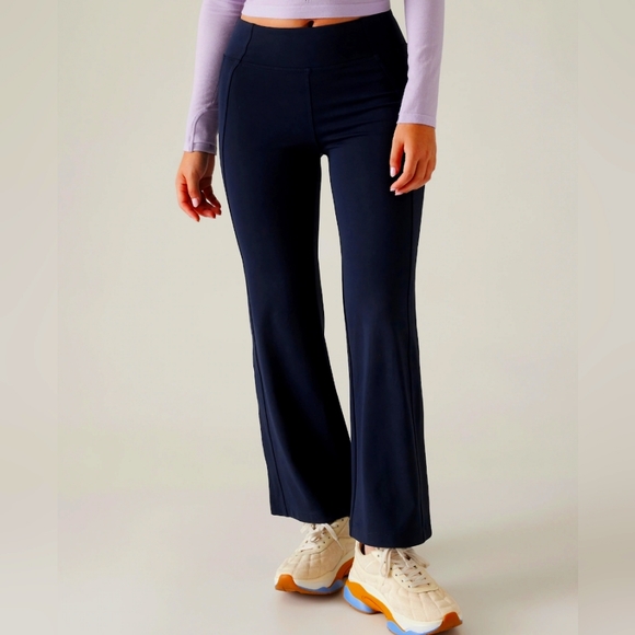 NWT 🦋 Athleta Delancey Skyline Ankle Flare Pants XL Tall Navy - Picture 2 of 10